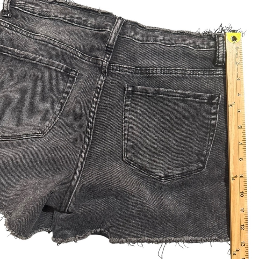 Vervet XL Black Cotton Distressed High Rise Denim Whimsigoth Festival Concert - Picture 6 of 7